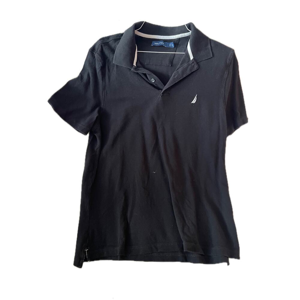 Nautica Polo Golf Shirt Black Mens XL
